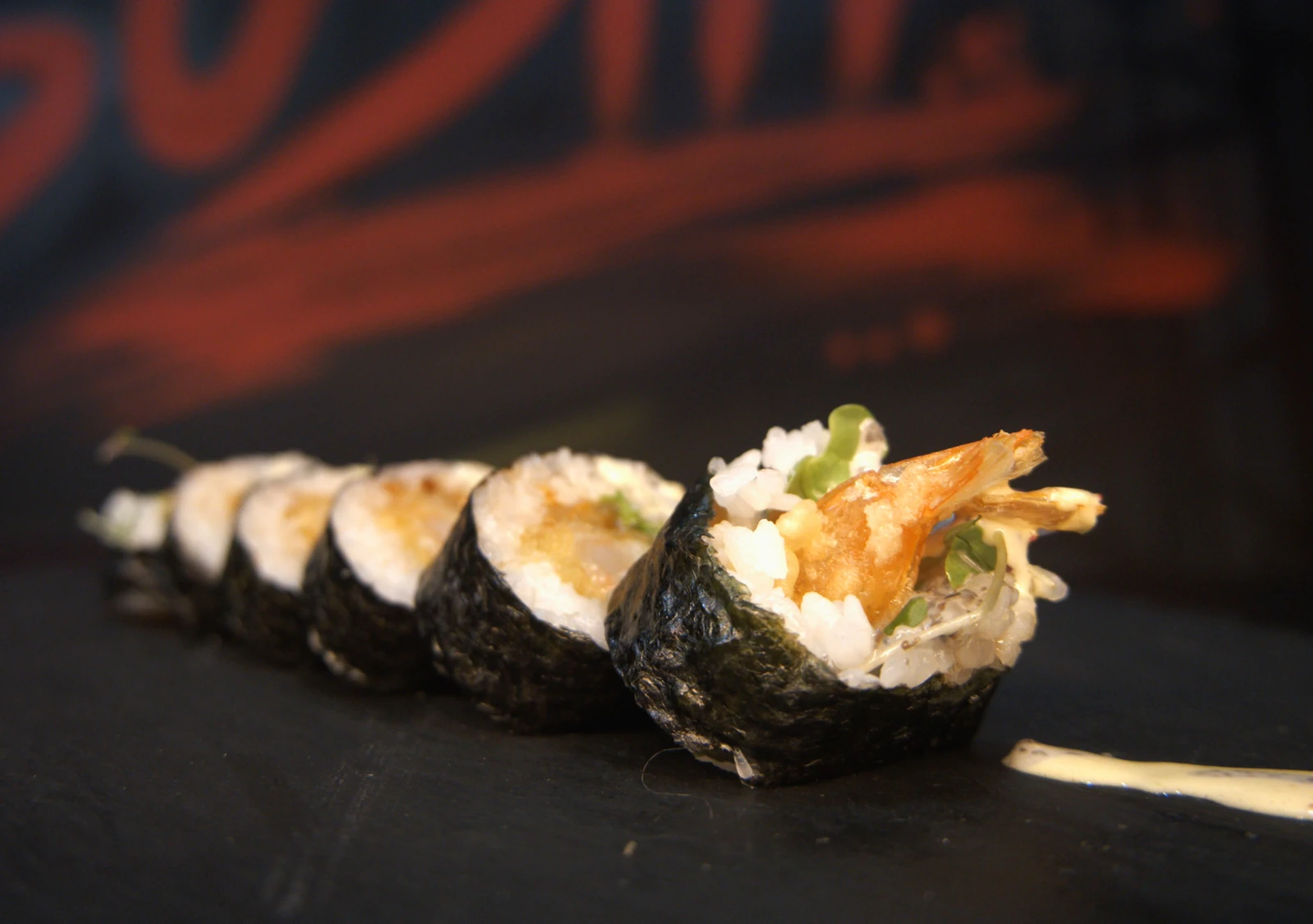 Futomaki de gamba trufada